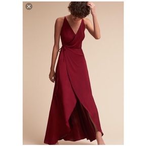 BHLDN Two Birds Lily Dress Burgundy XS